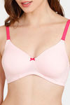 Rosaline Padded Non Wired 3/4th Coverage T-Shirt Bra - Orchid Pink — thumbnail 4